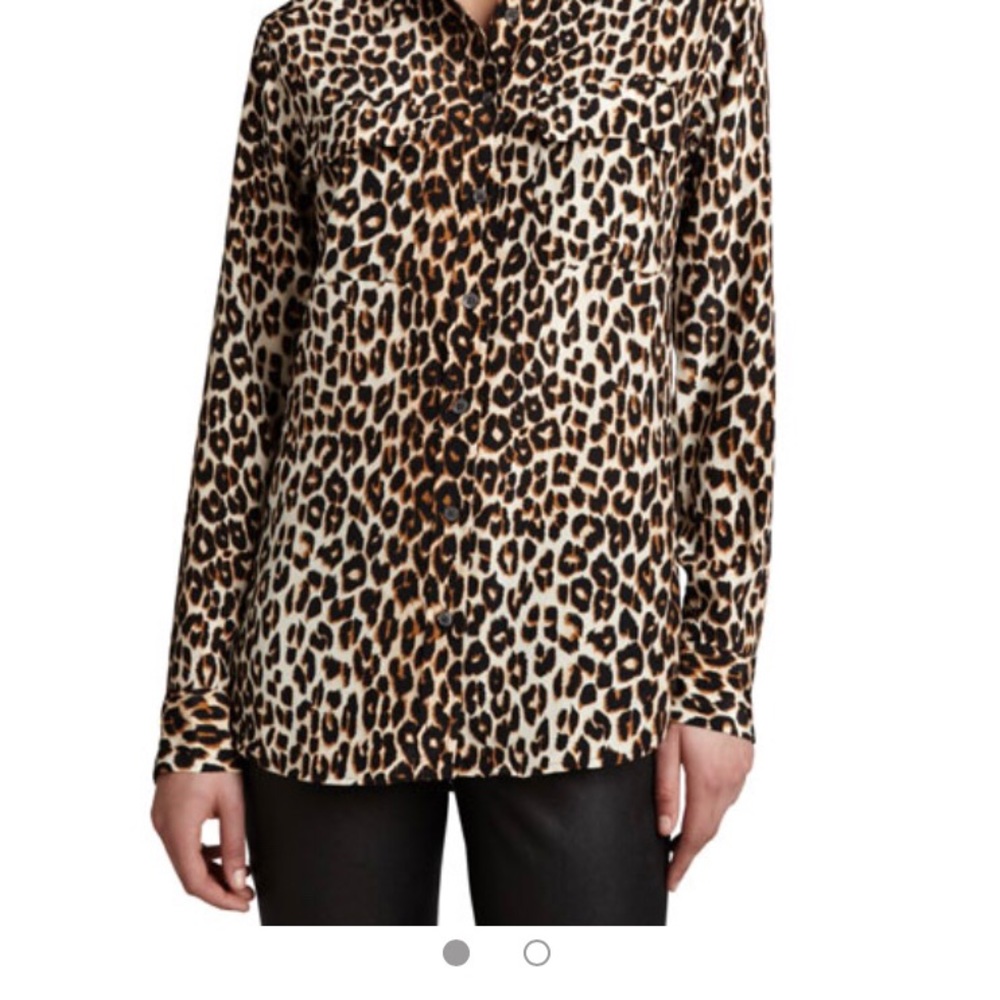 Leopard Equipment Blouse! Never worn!